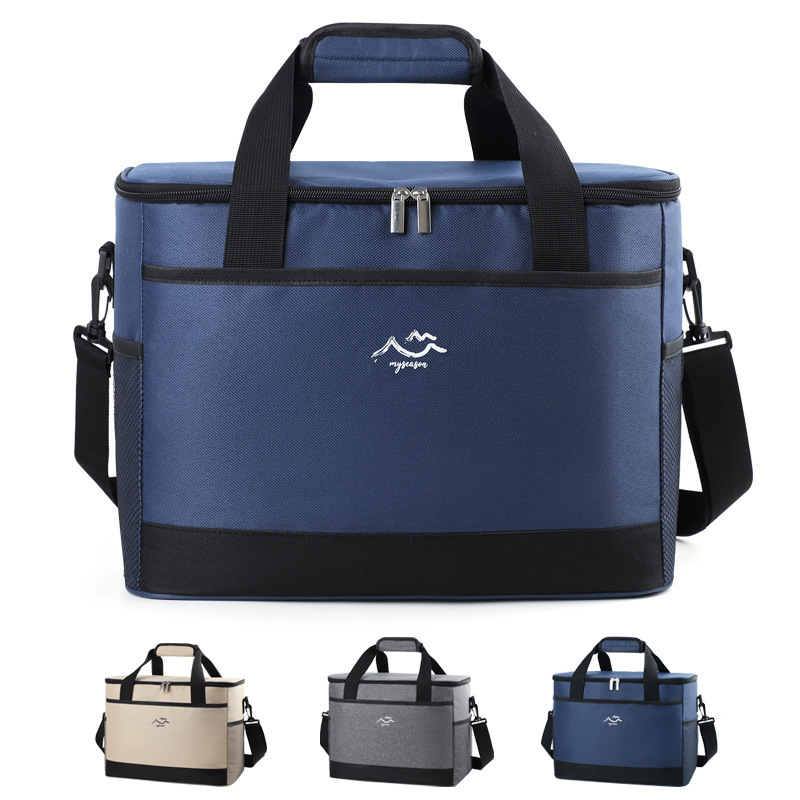 Novo portátil grande capacidade saco de piquenique quadrado saco de acampamento ao ar livre crossbody lancheira saco isolado