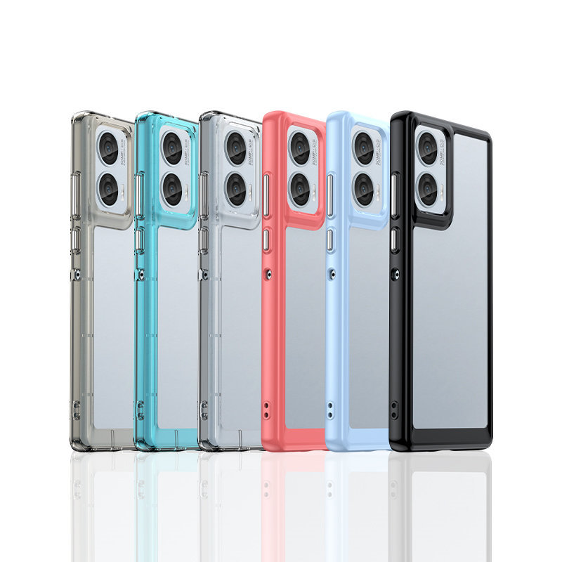 For Motorola Edge 50 Fusion Case For Motorola Edge 50 Fusion Cover 6.7 inch Colorful Soft Edge Silicone Transparent Bumper