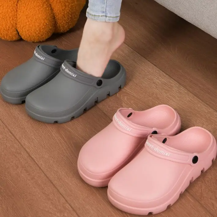 Sepatu Koki EVA Pria Wanita Baru Sepatu Anti Minyak Tahan Air Antiselip Sandal Pekerja Nyaman Sepatu Memancing Luar Ruangan