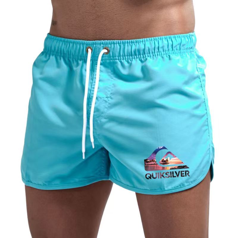 Short de plage imprimé à la mode pour hommes, pantalon de gymnastique de natation d'été à séchage rapide, 2026