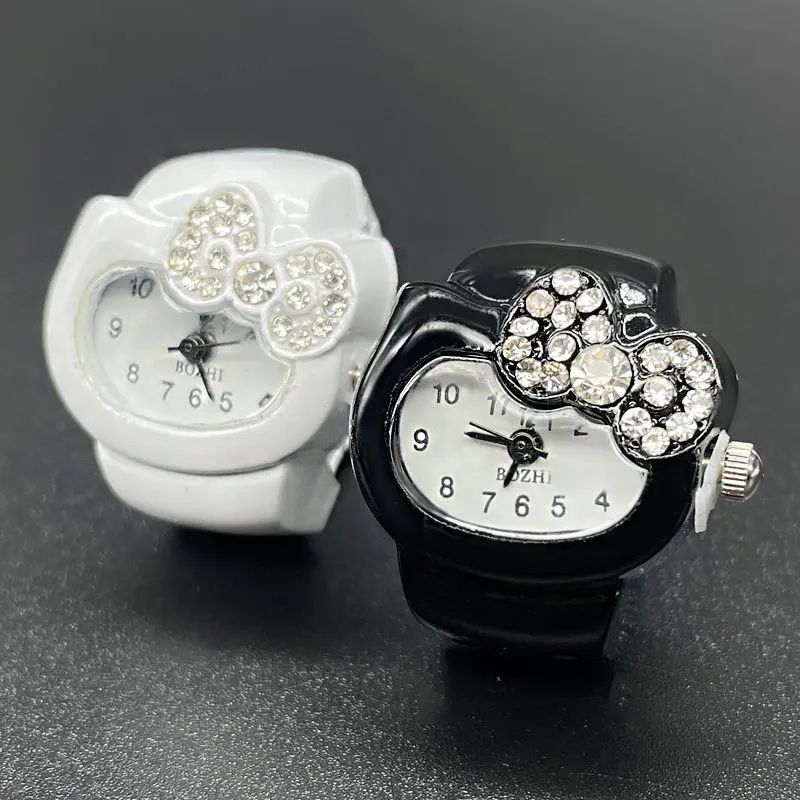 Hot Selling Diamond Encrusted Ring Watch Simple Everything L Quartz Solar Movement TPU Band Men's Watch National Warran