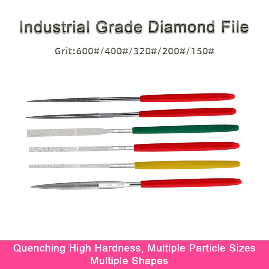 Pilniki diamentowe 3*140mm do szlifowania metalu, kamienia jubilerskiego, rzeźbienia w drewnie, rzemiosła, dwustronne, powlekane, pilniki igłowe, narzędzia ręczne DIY, gradacja 150-600 #
