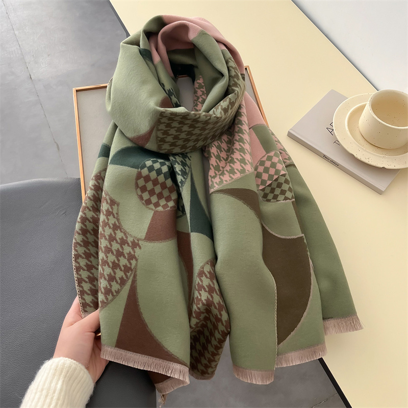 Inverno cashmere feminino cachecol feminino marca de luxo cachecóis senhora longo bandana moda xale envolve foulard poncho pashmina 2024