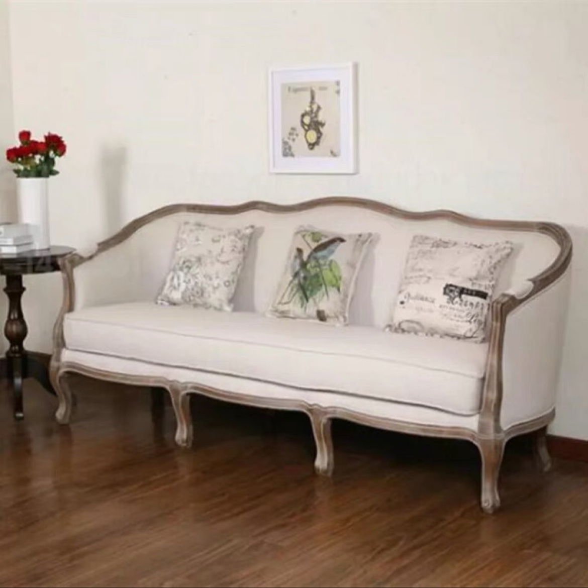 Photo studio American photography wedding dress negotiation simple Nordic American retro old photo home solid wood sofa combinat