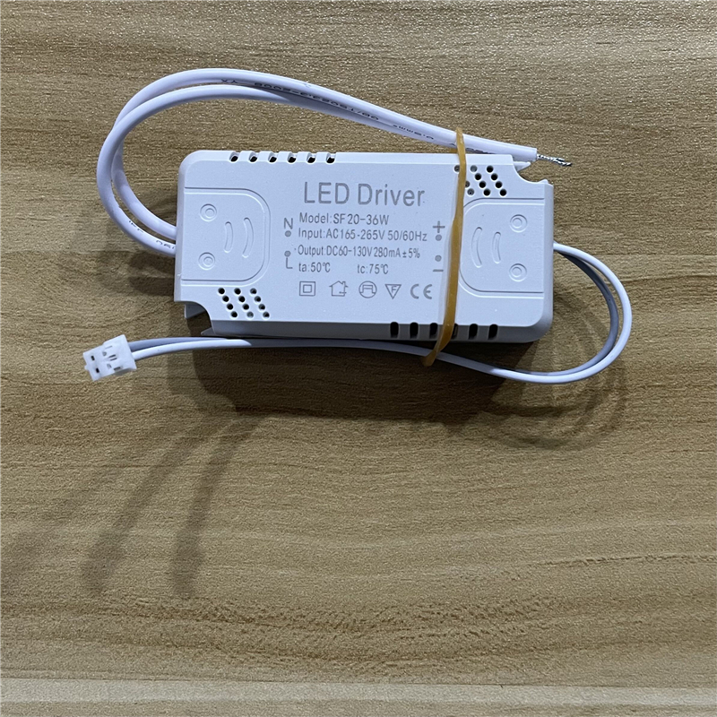 Adaptador de controlador LED al por mayor para iluminación LED AC165-265V transformador no aislante para reemplazo de luz de techo 8-24W 30-50W