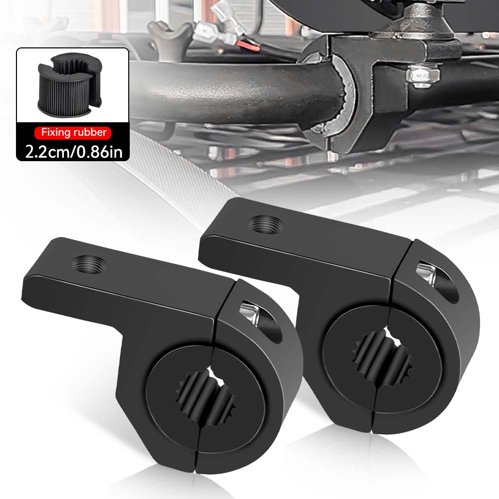 รถจักรยานยนต์ LED ไฟหน้า Clamps วงเล็บ Tube Clamp Mount Kit สําหรับรถจักรยานยนต์สปอตไลท์หรือไฟตัดหมอกอุปกรณ์เสริมรถจักรยานยนต์