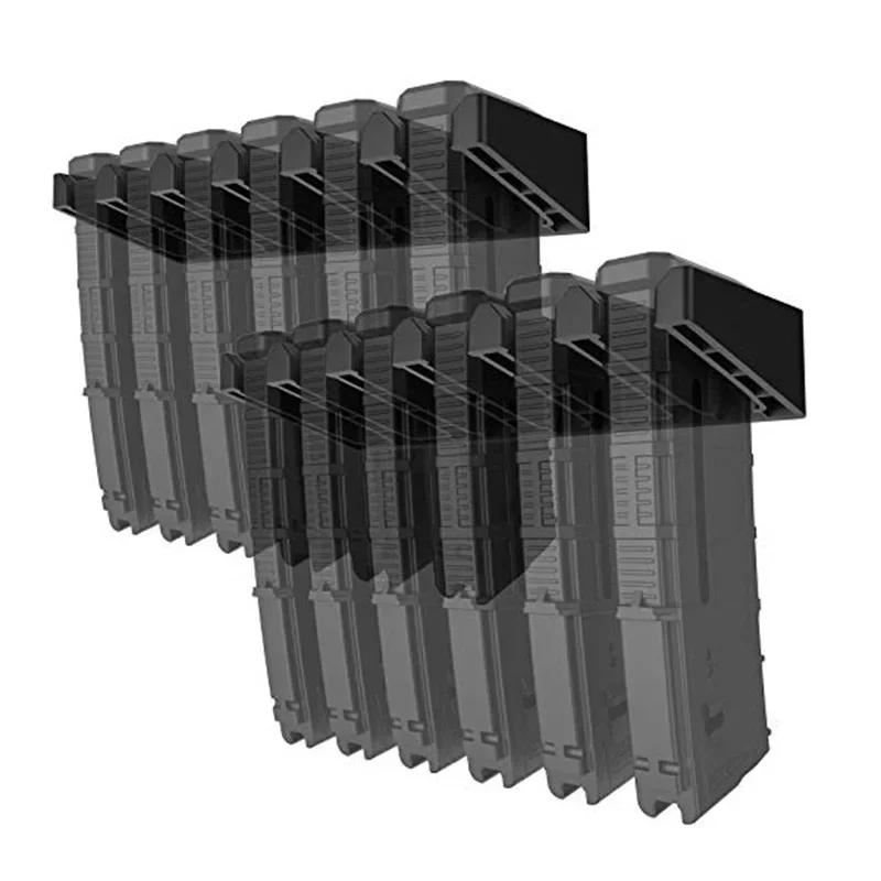 Suporte tático para munição, 6 espaços, padrão ar15 pmag, montagem na parede, suporte para revista, rack de armazenamento, caça, airsoft, acessórios