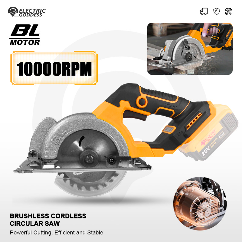 Sierra Circular Eléctrica Inalámbrica Goddess de 5 Pulgadas, Sierra Ingletadora Portátil, Herramientas Eléctricas para Batería Dewalt de 20V