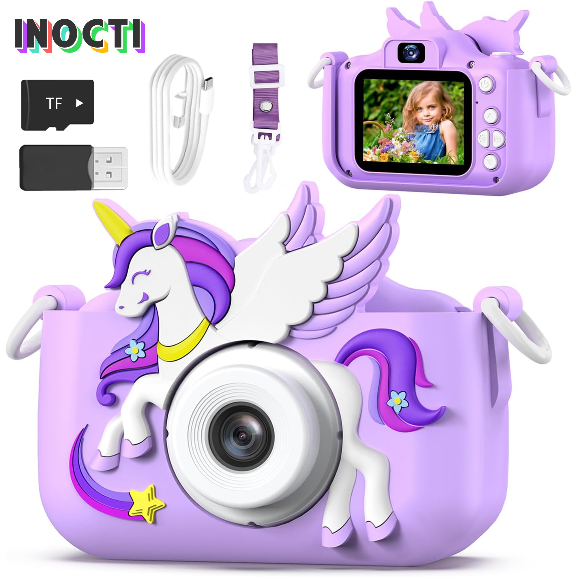 Einhorn Serie Kinder Digitalkamera Dual Kamera HD 1080P Videokamera Spielzeug Kinder Spielzeug Für Geburtstag/Weihnachtsgeschenk