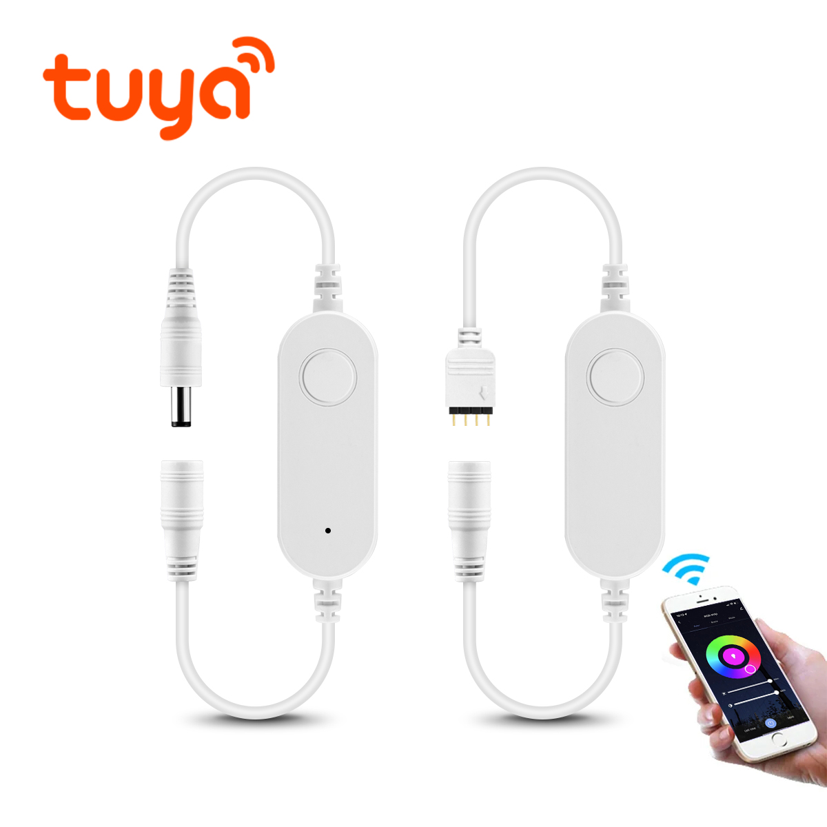 Controlador inteligente Tuya, controlador Led WIFI, tira de luz LED de 4 pines/CC, atenuador LED regulable para cinta de neón Cob de 12V 5050 2835
