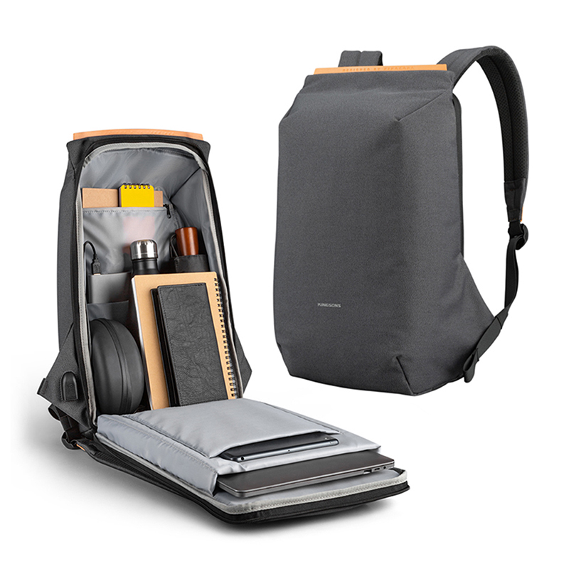 Kingsons 15.6 ''Nuovi Zaini Impermeabili Borsa da Scuola di Ricarica USB Antifurto Zaino per Uomini E Donne Per Il Computer Portatile da Viaggio Mochila