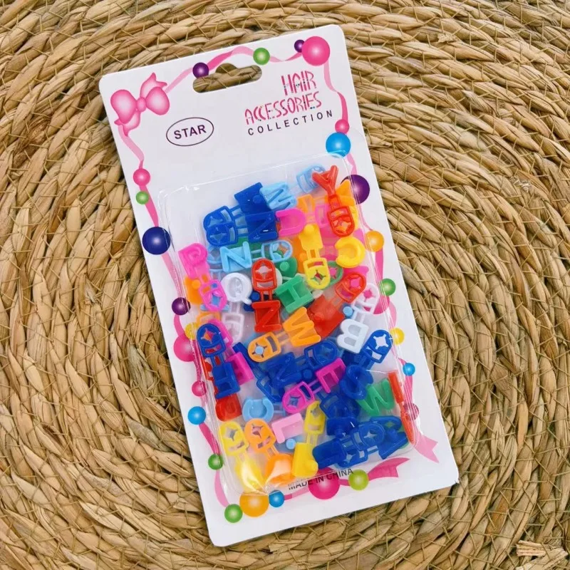360 ชิ้น/ (8 แพ็ค = 360 ชิ้น) a B C Mini Letter ผมคลิปกรงเล็บสําหรับเด็ก/สาวผม Barrettes