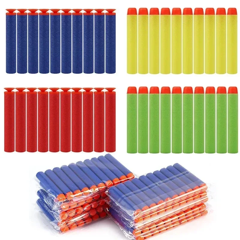 50/100 pçs 7.2cm para nerf balas macias dardos cabeça redonda recarga esponja dardos crianças brinquedo arma bccessories bala para nerf blasters