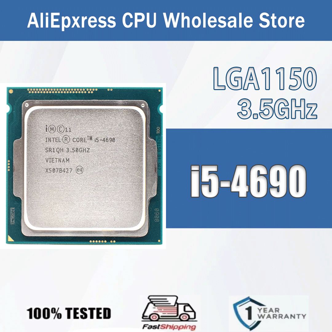 Intel Core i5-4690 3,5 GHz 4 cœurs 4 fils 6 M 84 W i5 4690 ordinateur processeur d'unité centrale serveur paquet LGA1150