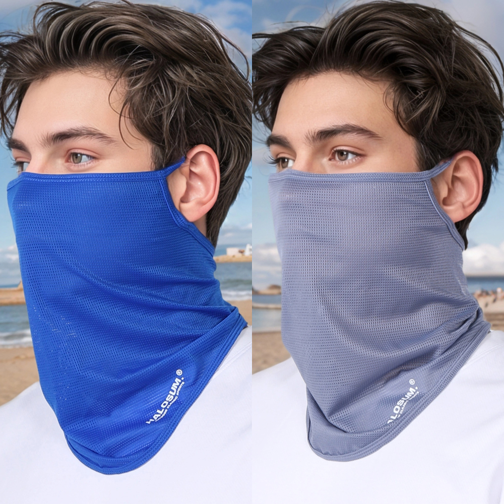 Masque de vélo respirant, coupe-vent, anti-poussière, couleur unie, écharpe de moto, cagoule en soie glacée, voile de Protection solaire d'été pour hommes et femmes