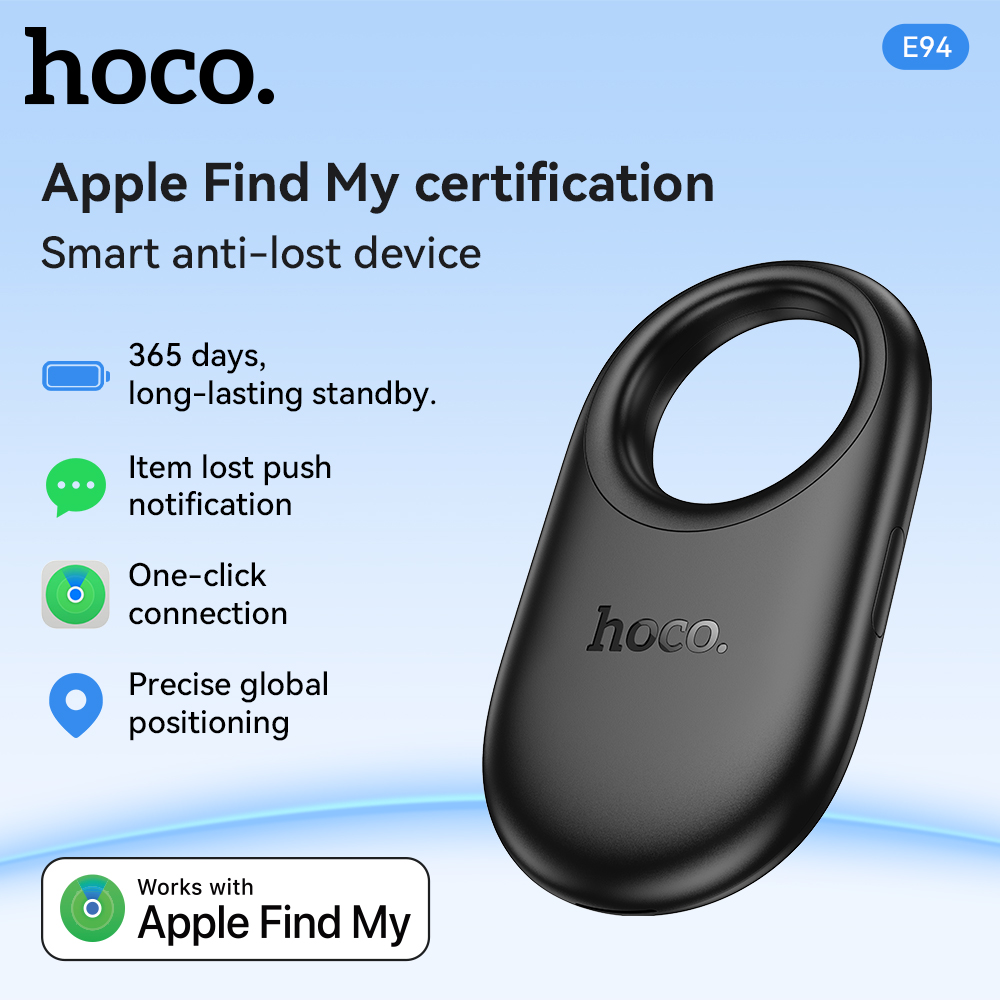 HOCO E94 Airtag GPS-трекер для животных и ключей, умное устройство против потери с чехлом, для отслеживания пожилых людей и детей