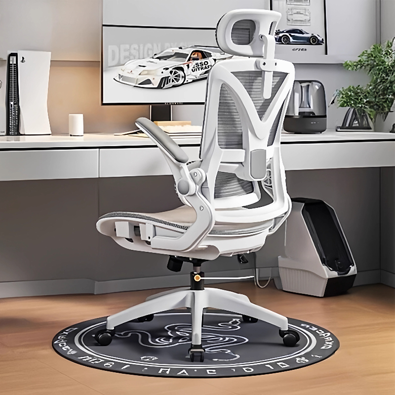 3D Lendensteun Racing Draaibaar Verstelbaar Ademend Mesh Hoge Dichtheid Spons Zitting Silla De Escritorio Ergonomische Gaming Stoel