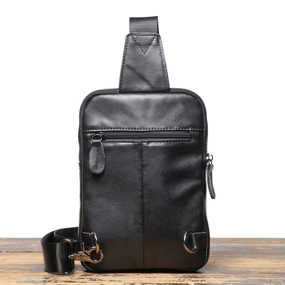 Neue ursprüngliche Design Multifunktions-Brusttasche Männer Echt leder männliche Schulter Umhängetasche Outdoor-Sport Rucksack Fanny Wasit Pack