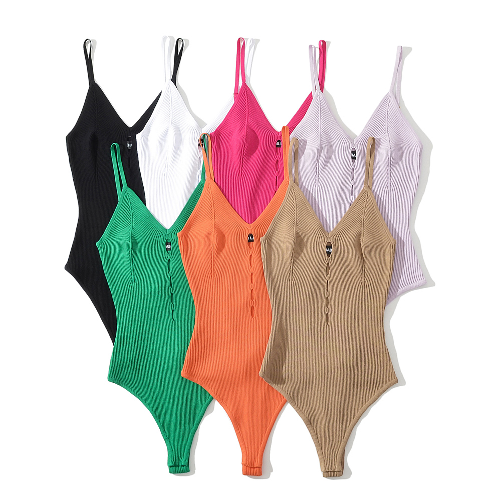 Bodysuit putih atasan rajut seksi wanita 2023 bodycon Musim Panas bodysuit potongan hitam bodysuit atasan crochet punggung terbuka