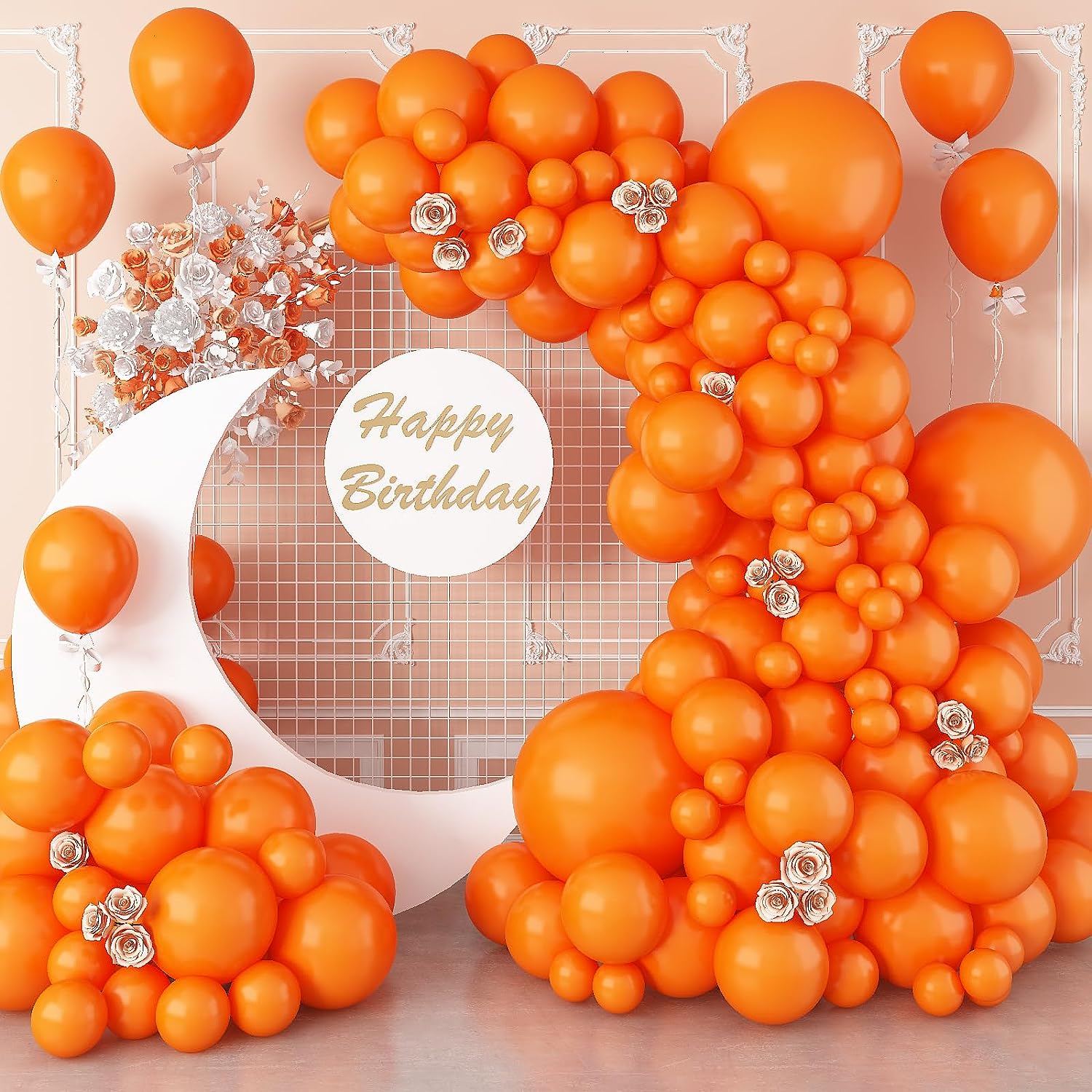 110 stücke Orange und andere Farben Latex Ballon Bogen Set für Geburtstage, Hochzeiten, Geschlecht offenbaren, Junggesellen abschied, Familien treffen