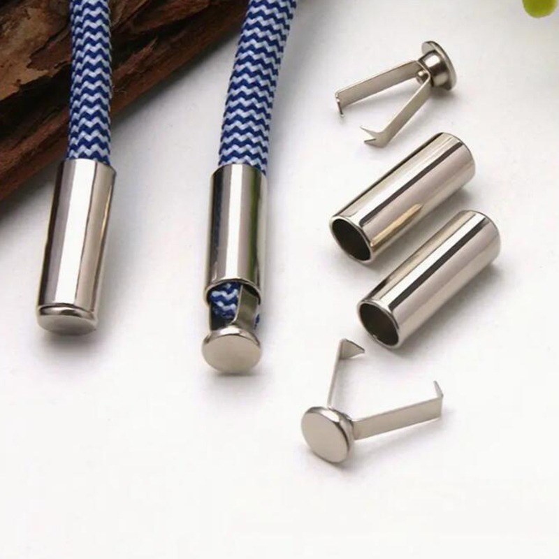 20 sets metalen touw uiteinden stop knop koord eindslot cap hangende bel gesp DIY tas schoenen kledingstuk lanyard accessoires