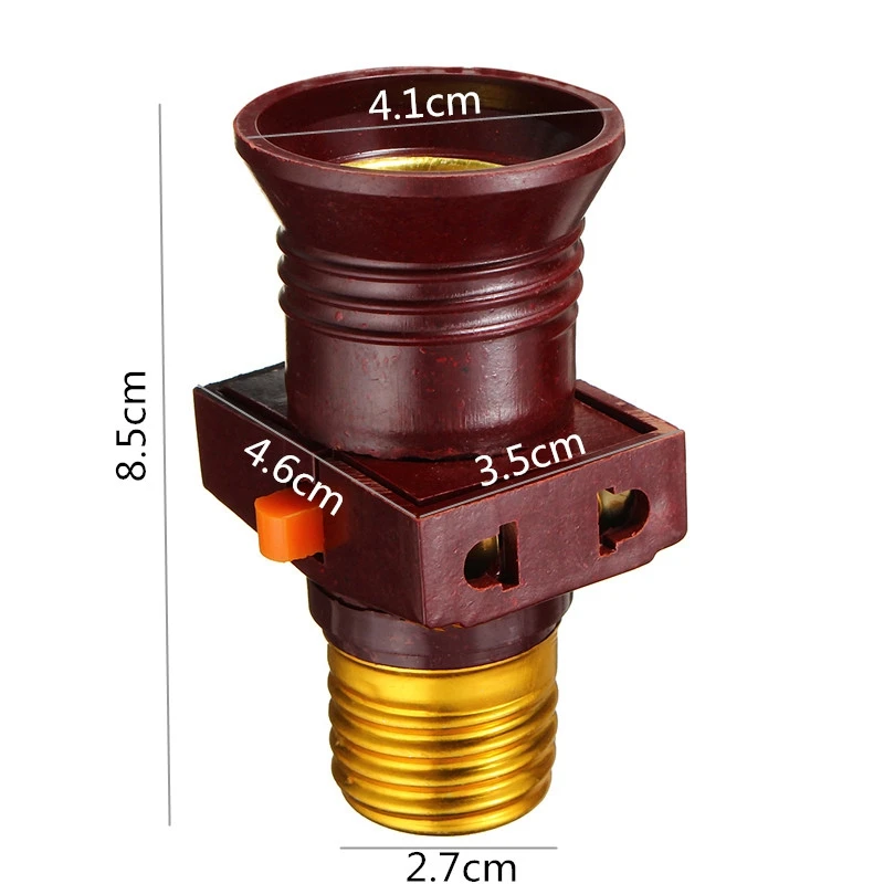 1PCS 111V-240V E27 Schraube Birne Halter Konvertieren Zu Mit Schalter Lampe Sockel Led-lampe Adapter mit Schalter Lampe Sockel Adapter