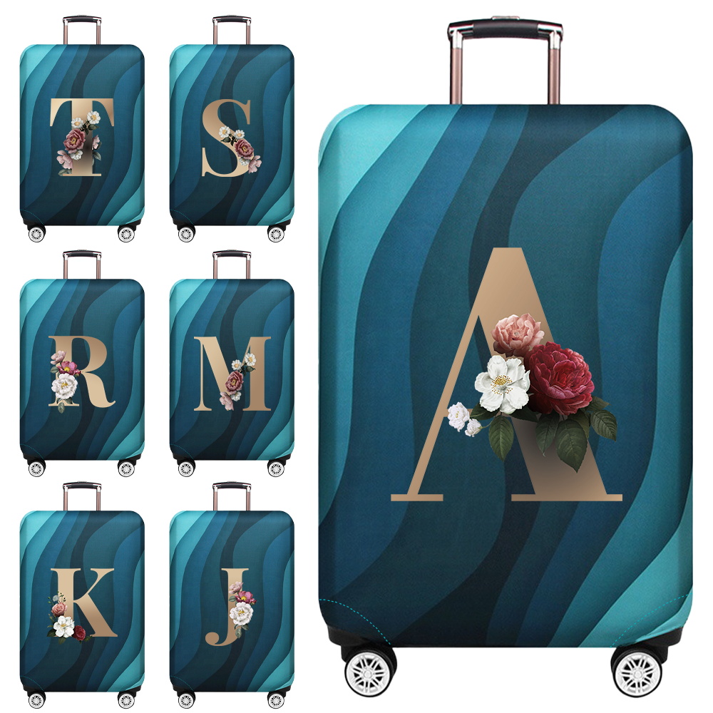 Funda protectora para equipaje, cubierta antipolvo, antiarañazos, maleta portátil, soportes para maletero, accesorios de viaje, impresión de letras doradas
