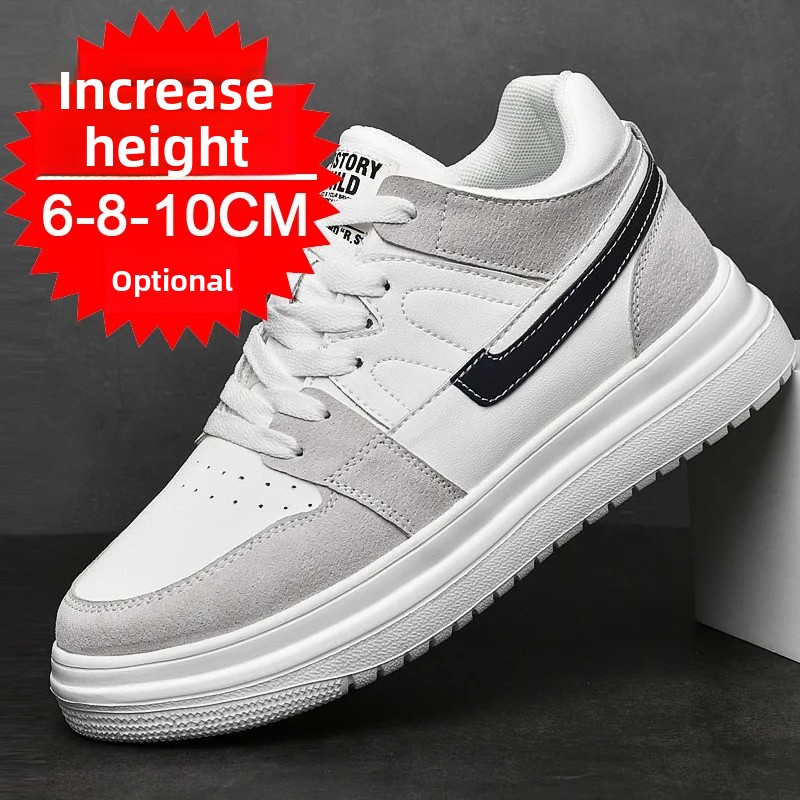 Męskie buty podwyższające wzrost, sneakersy zwiększające wysokość dla mężczyzn 4cm 6cm 8cm 10cm, oddychające buty sportowe z podwyższeniem dla mężczyzn.