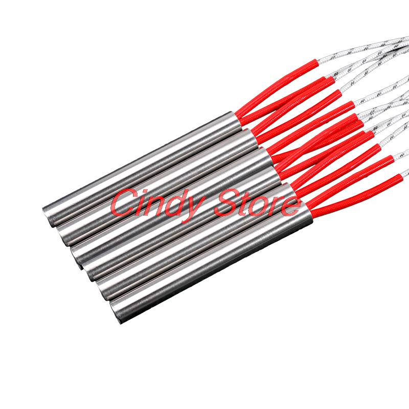 1 peça aquecedores de cartucho de molde elemento de aquecimento cilíndrico tubular 6mm/8mm/10mm tubo ac220v 30w-500w