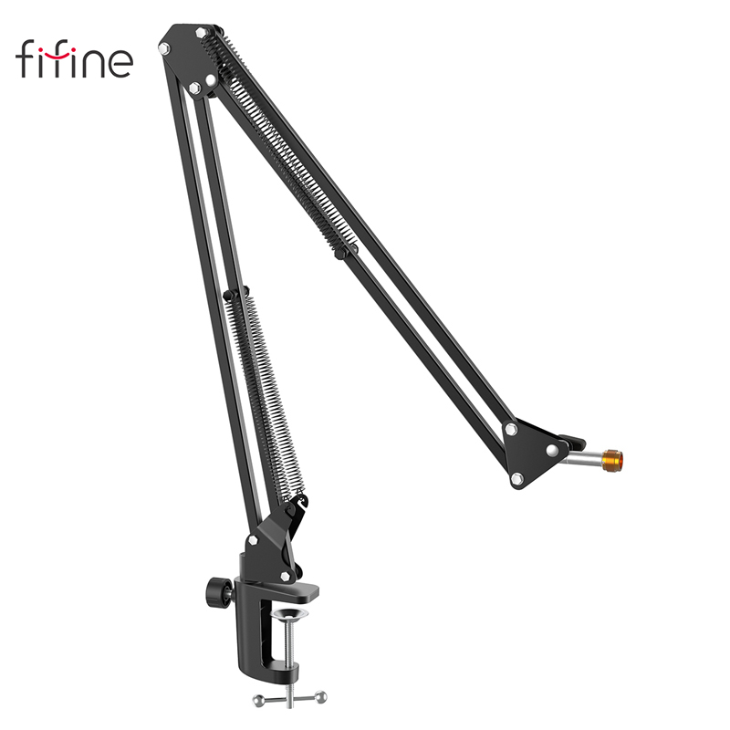 FIFINE Pegangan Lengan Gunting Boom Suspensi Mikrofon Dapat Disesuaikan untuk K688 K669 K670 K658 K678 K690,Ampligame A6V A8