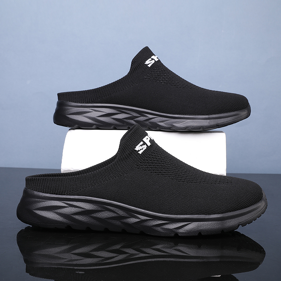 Zapatillas de hombre, zapatillas de interior transpirables de verano para el hogar, zapatos planos para hombre, chanclas ligeras con parte inferior gruesa, zapatos para caminar al aire libre a la moda