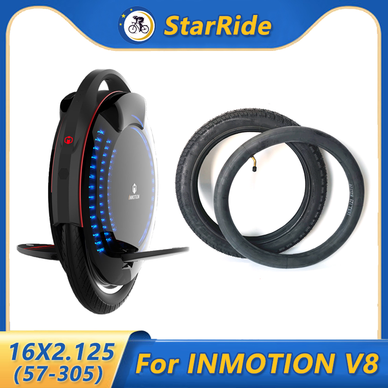 Aksesori ban dalam dan luar, untuk INMOTION V8F King Song 16s Unicycle skuter keseimbangan Diri 16 inci 16x2.125(57-305)