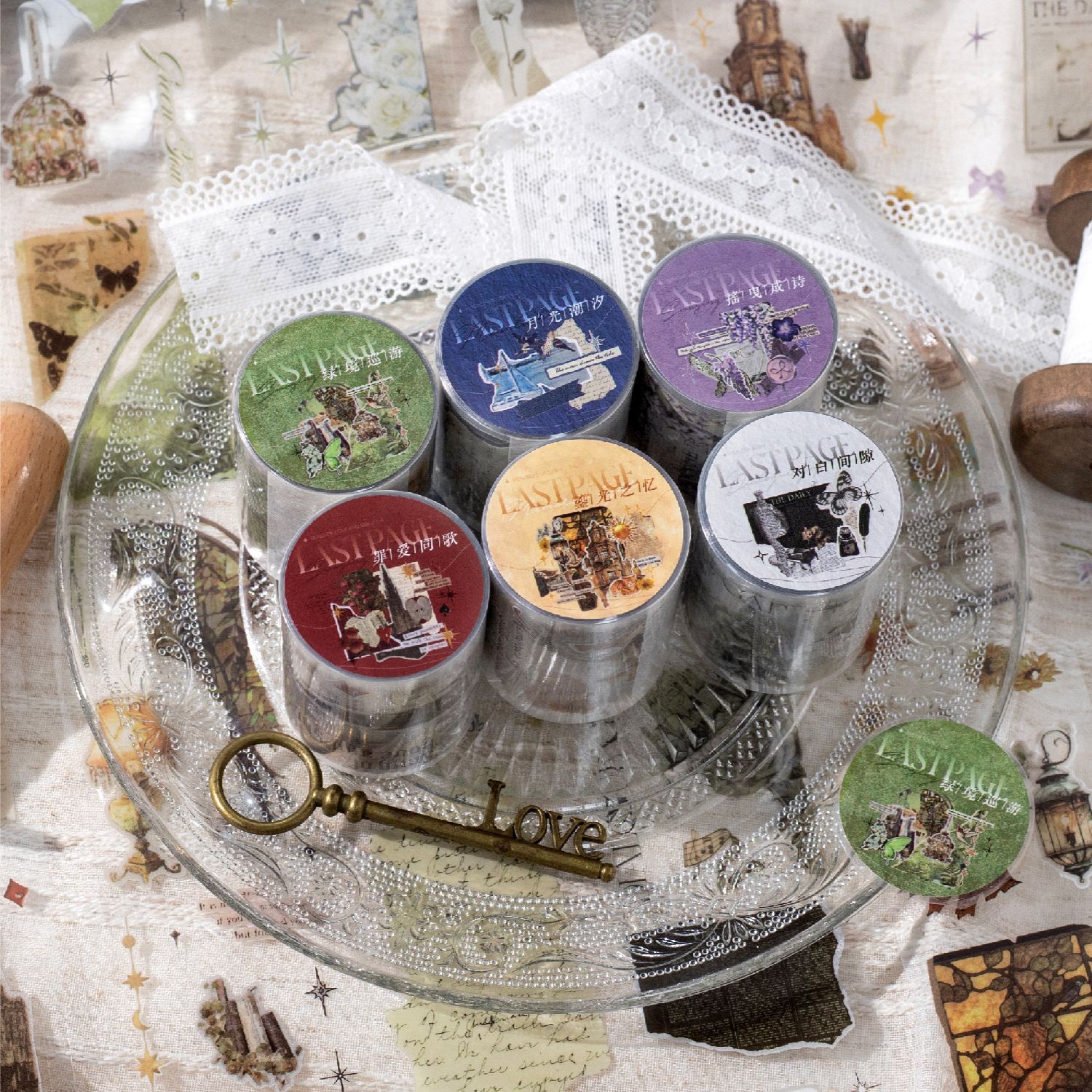1pcs DIY Decoration Adhesive Tapes Japanese Collage last page Washi Tapes Masking Tapes stickers stationery