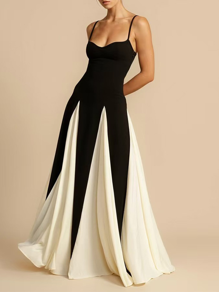 Elegante damesjurk met split, lange avondjurk, maxi-jurk voor formele gelegenheden