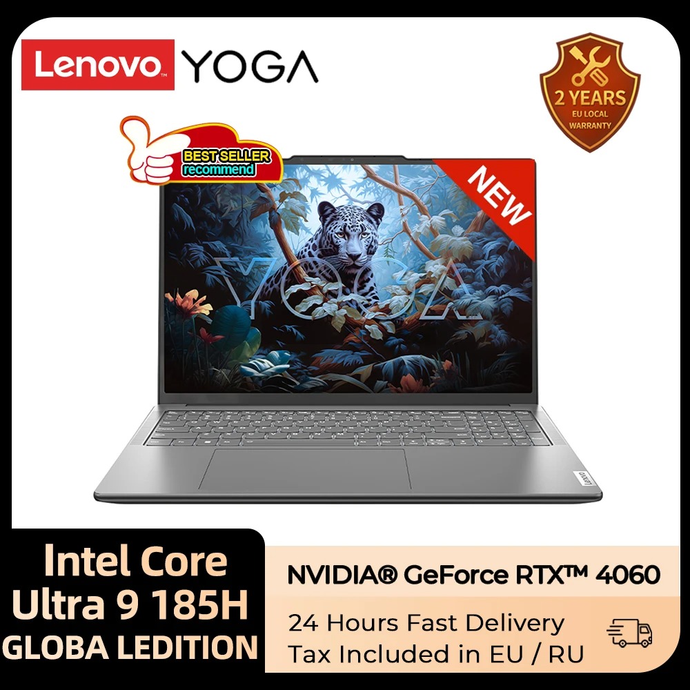 Lenovo YOGA Pro 16s AI 2024 Slim Laptop Intel Ultra 9 185H NVIDIA GeForce RTX 4060 32G 1T SSD 16 Zoll 165 Hz Bildschirm Notebook-PC