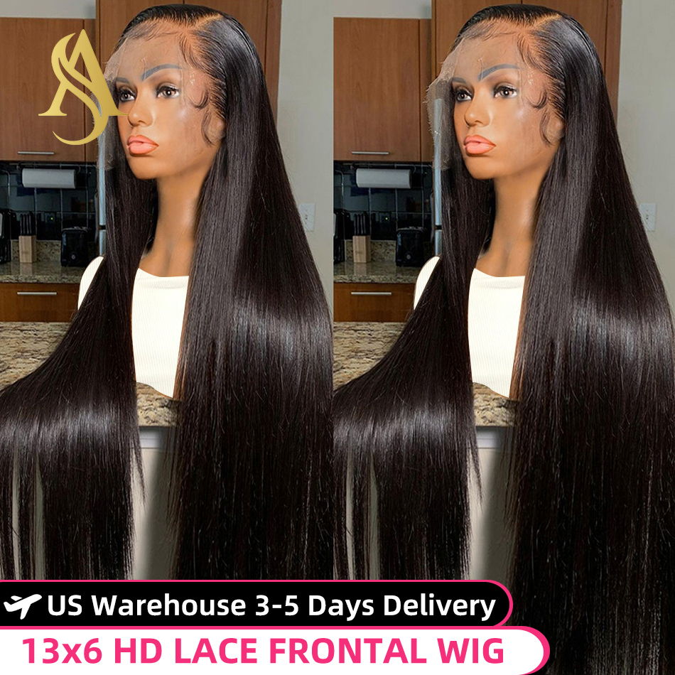 40 pulgadas hueso recto 13x4 13x6 360 Hd transparente peluca con malla Frontal cabello humano brasileño pelucas frontales de encaje prearrancadas para mujeres
