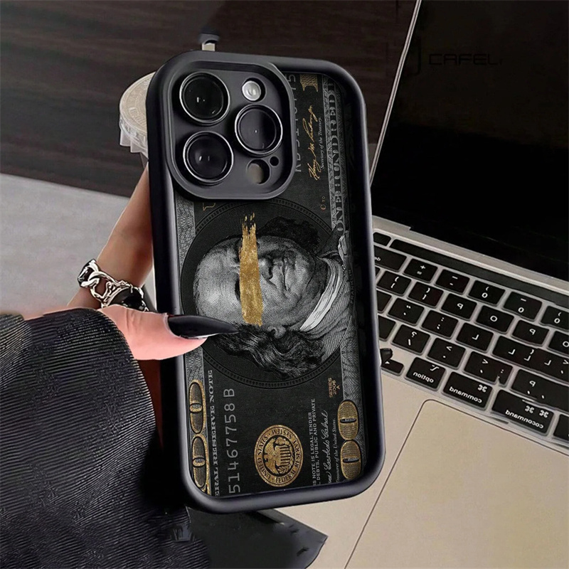 Black Dollar Phone Case for Xiaomi Redmi 13C 12C 14C Redmi Note 14 13 12 Pro Plus 5G 12S 12 11S 11 10 Soft Silicone Cover Funda