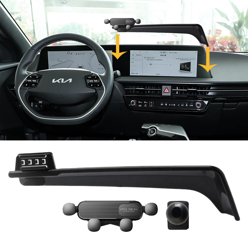 สำหรับ Kia EV6 2022 2023 อุปกรณ์เสริมในรถยนต์ ที่ยึดโทรศัพท์หน้าจอ 12.3 นิ้ว พร้อมฝาครอบตกแต่งรถยนต์