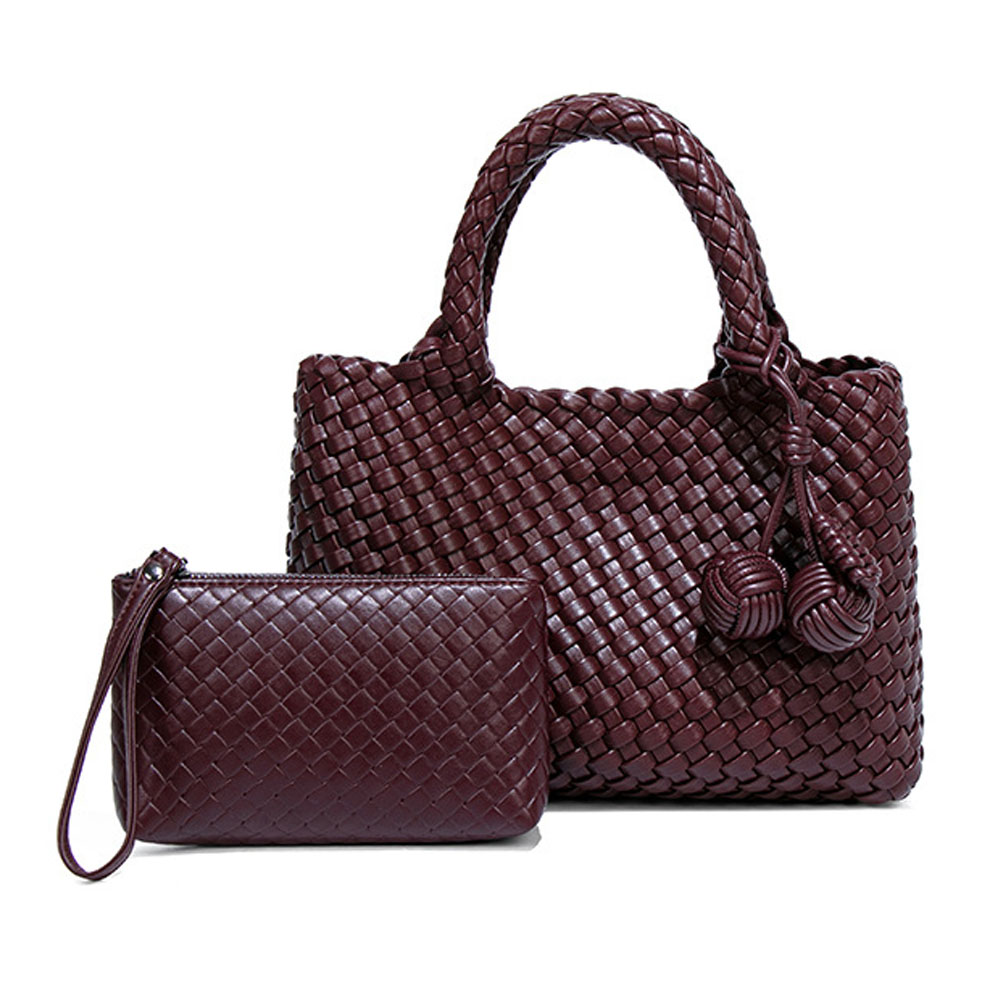 Bolsa Shopper Tecida Elegante com Alça Superior, Bolsa de Ombro Casual com Alça, Design de Bolsa Satchel para o Estilo do Dia a Dia