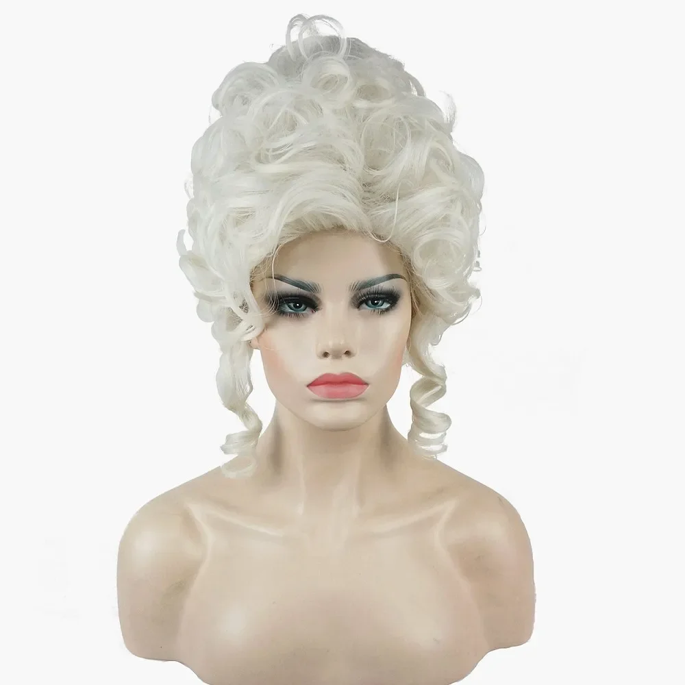 Pelucas de cosplay de pelo rizado medio de princesa Antonieta de StrongBeauty