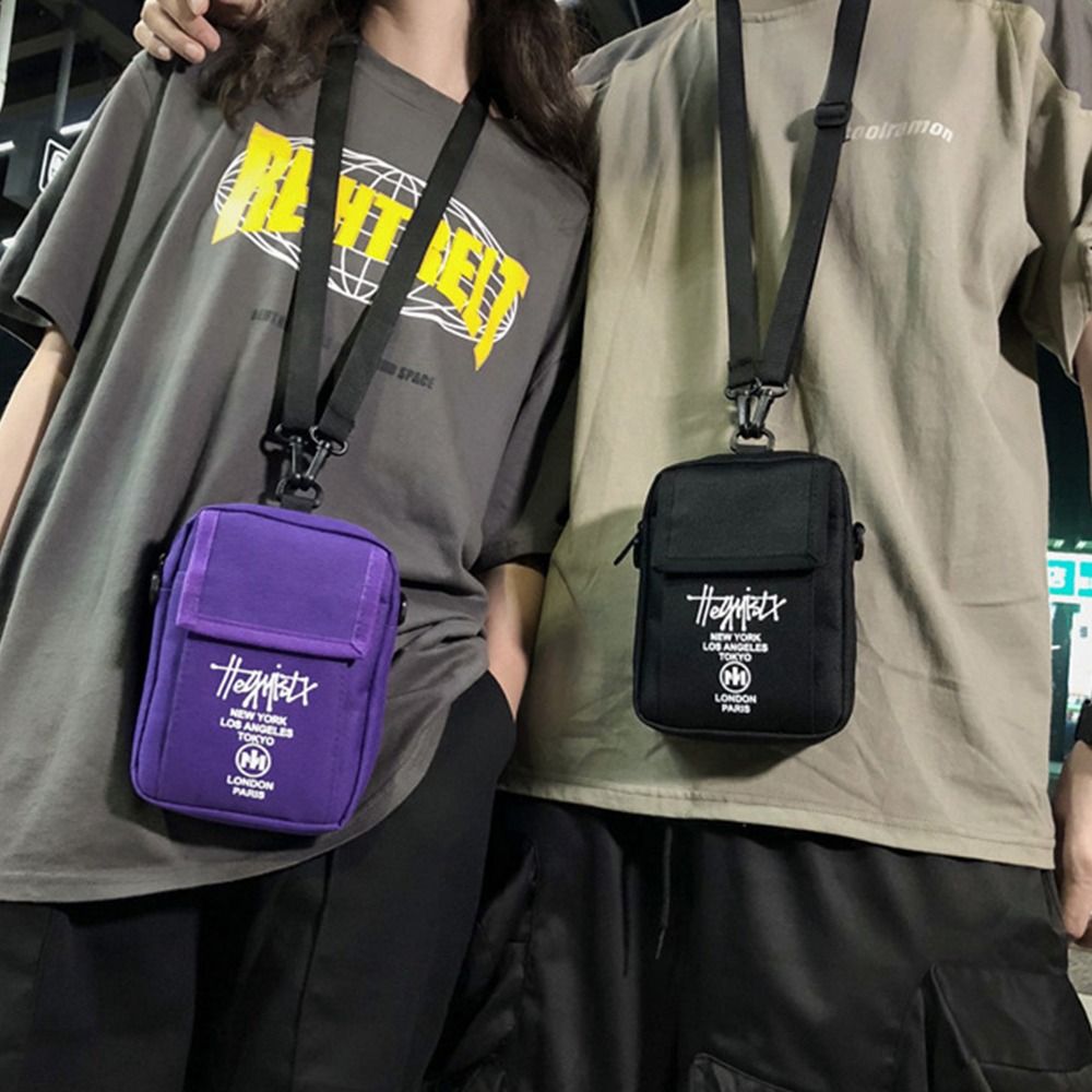 Piccola borsa a tracolla Hip Hop da strada borsa a tracolla per cellulare per adolescenti borsa classica per riviste giapponesi