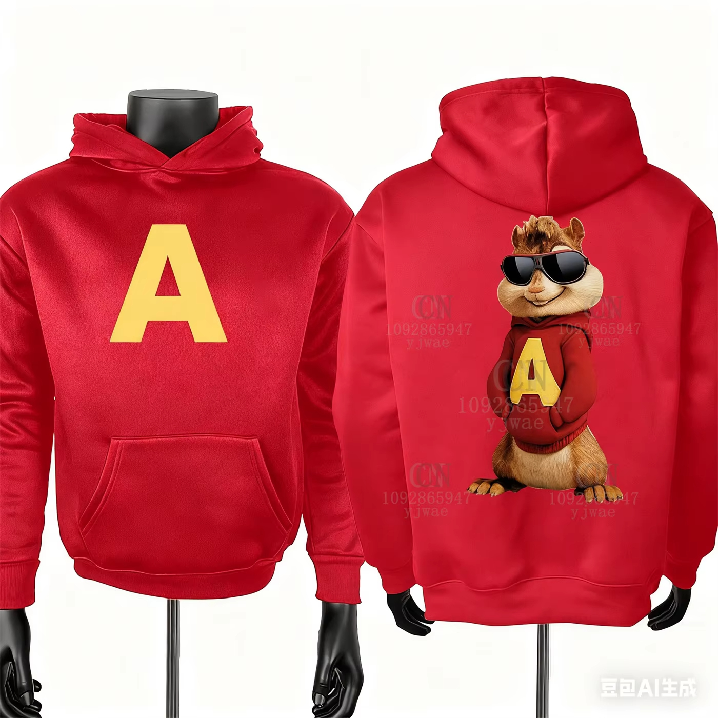 Alvin en de Chipmunks_ The Squeakquel's vol sfeer Schouder Sweatshirt is beschikbaar voor beste vriend Hoodie lil peep