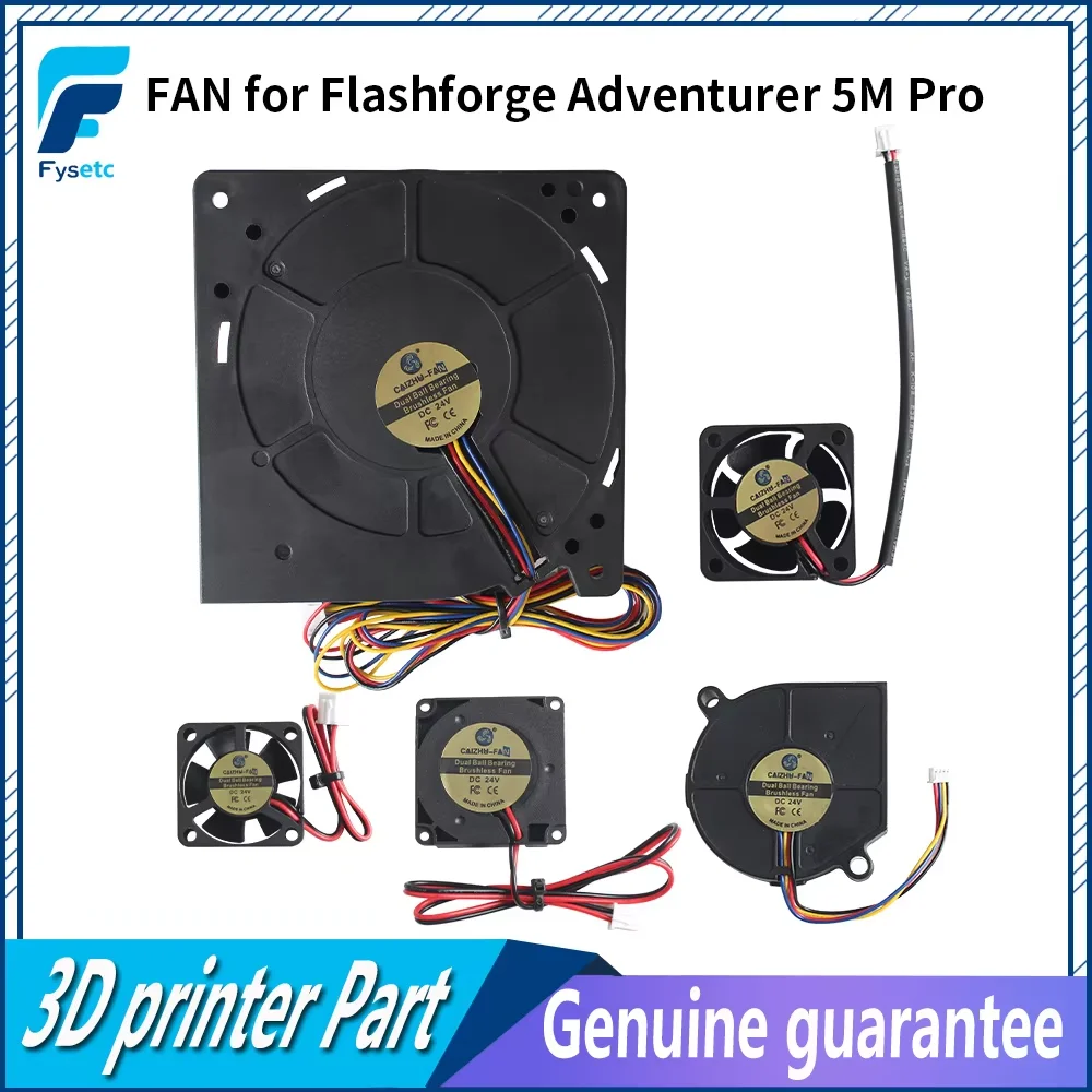 Fan voor Flashforge Adventurer 5M Pro /AD5X 53010/4020/4010/5015/5020/12032 Fan 24V Filter/Turbo/Case/Extruder Fan