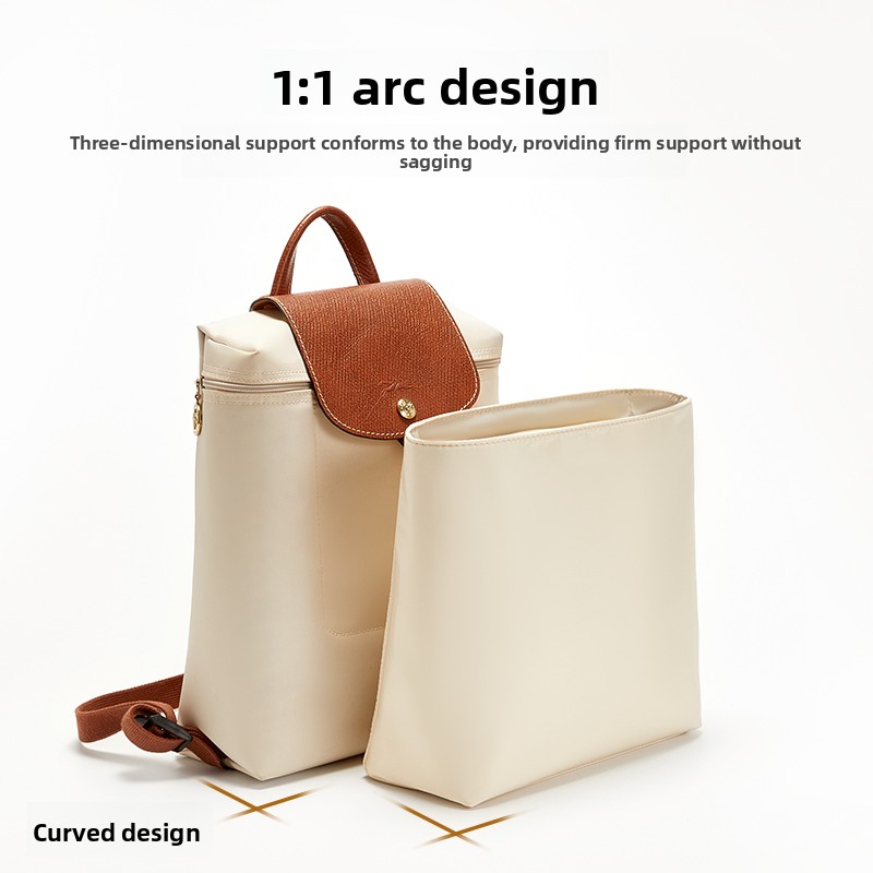 Insert organisateur de sac pour sac à dos longchamp, rangement en nylon, support de sac en platine, rangement, modification intérieure, accessoires de sac