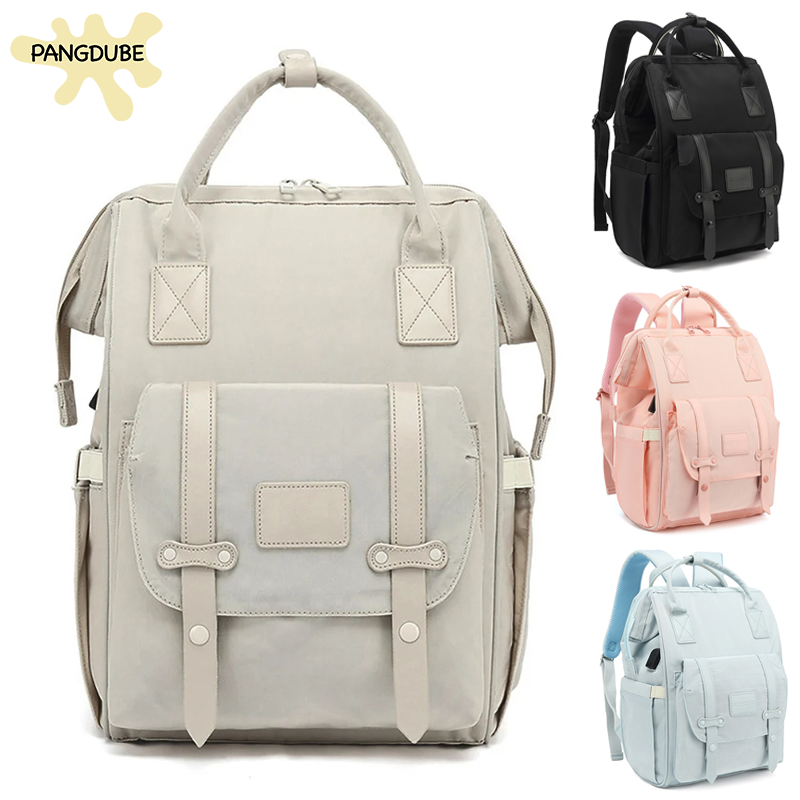 Pangdube saco de fraldas do bebê com 2 pçs ganchos carrinho múmia mochila à prova dwaterproof água viagem ao ar livre mamãe saco de maternidade para coisas do bebê