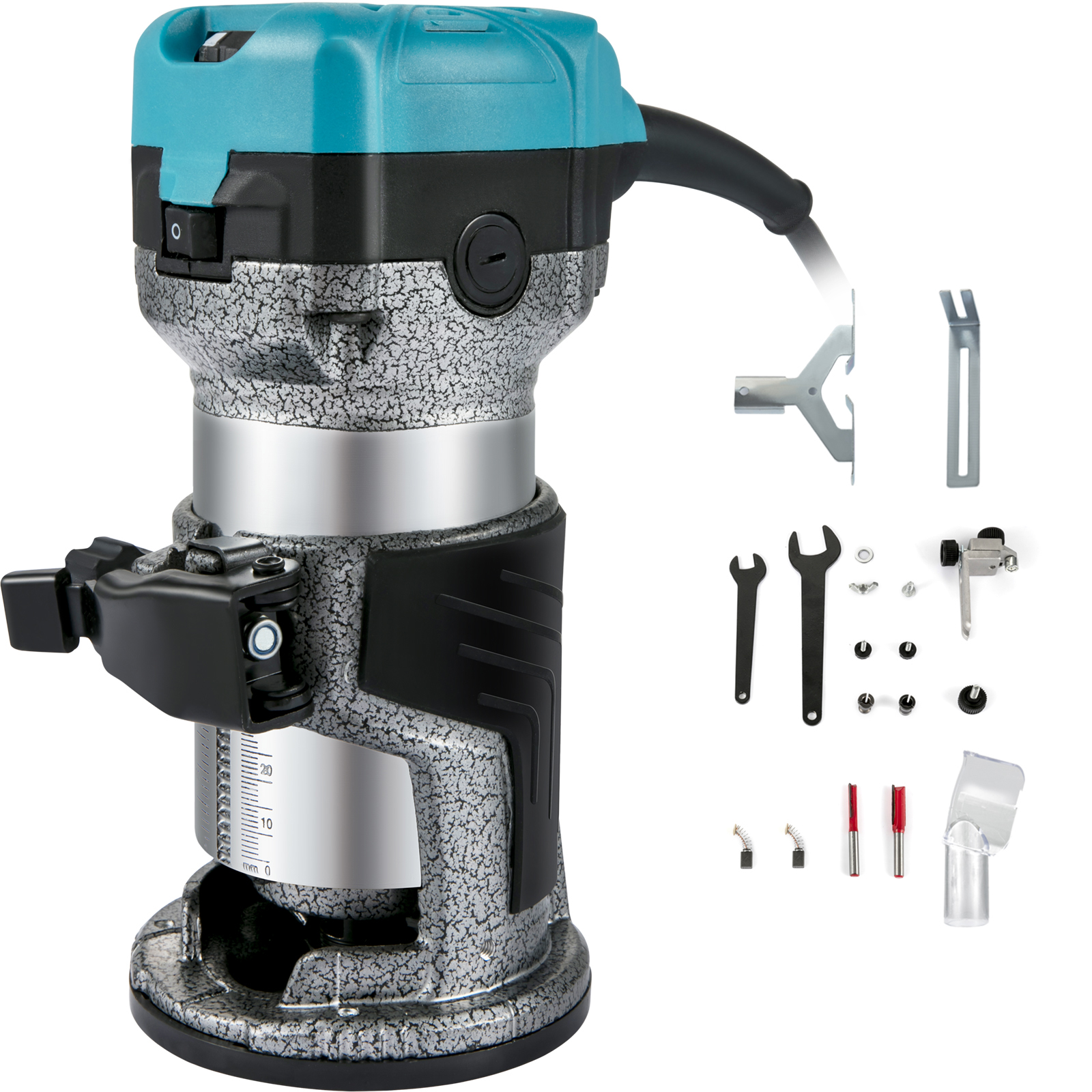 SucceBuy Holzfräsmaschine, elektrischer Trimmer, 800 W, 30.000 U/min, Power-Zimmerei-Werkzeug für Holzbearbeitung, Trimmen, Einstechen, Schnitzen