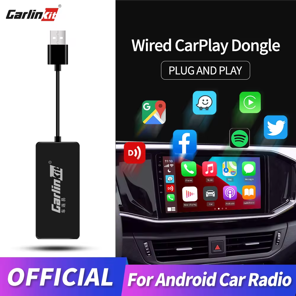 Carlinkit Bedrade Carplay Dongle Android Auto Carplay Smart Link USB Dongle Adapter voor Android Navigatie Mediaspeler Mirrorlink