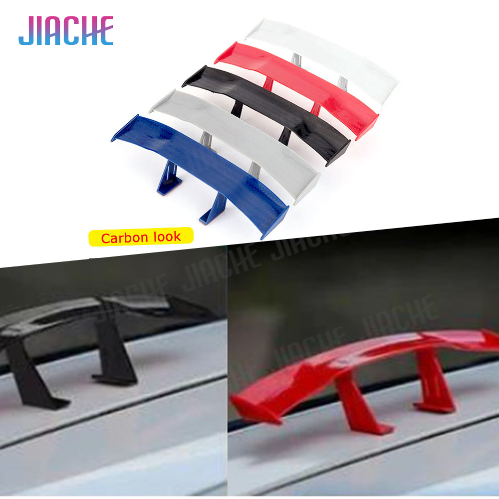 Mini alerón trasero para coche, modelo pequeño de motocicleta, alerón trasero de Canard ABS con apariencia de carbono para BMW, VW, Audi, coche Universal