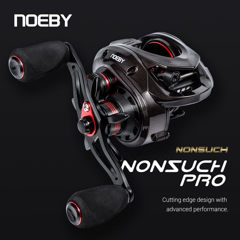 Noeby-kumparan pancing Baitcasting, tarikan maksimal 8kg, rasio gir 7.3:1, sistem pengereman magnetik, 11 + 1BB, profil rendah, koil pancing air laut yang kuat