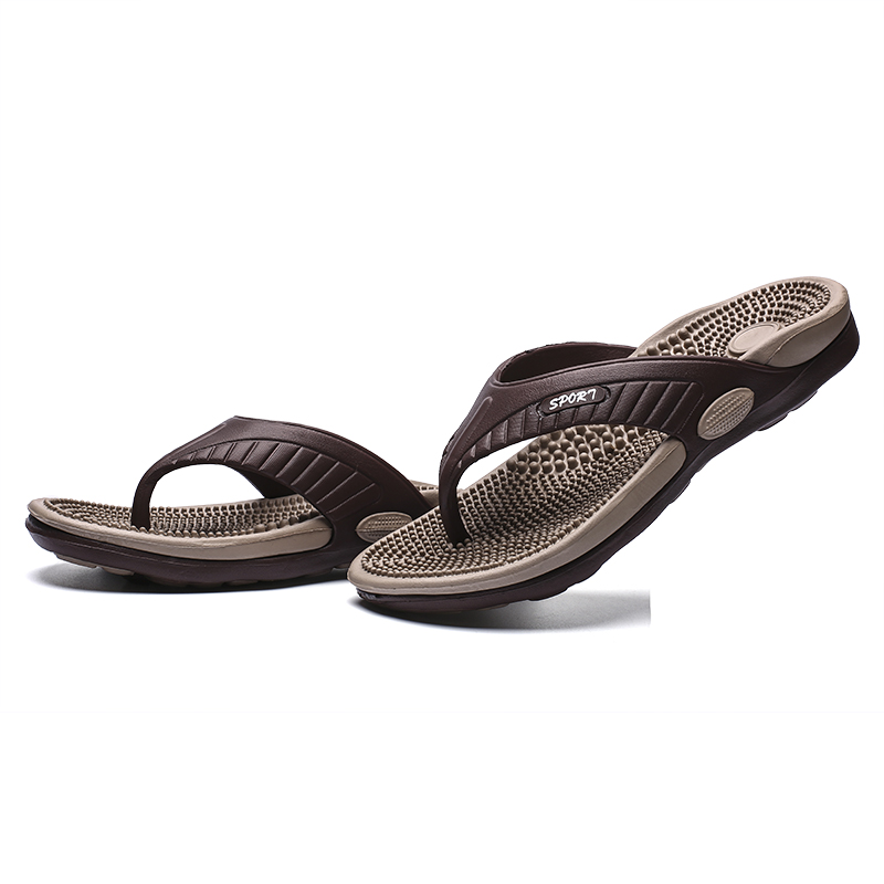 Chanclas de masaje para hombre, zapatillas EVA, zapatos de playa transpirables de verano, sandalias, chanclas para hombre, zapatillas transpirables de talla grande 46